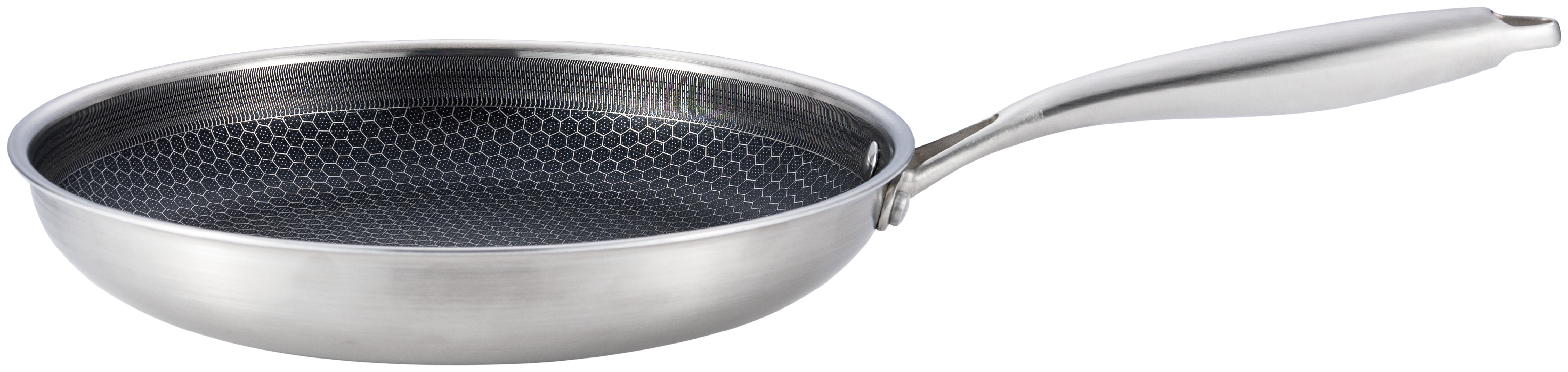 STAINLESS STEEL NON-STICK HONEYCOMB COATING PAN - 26CM